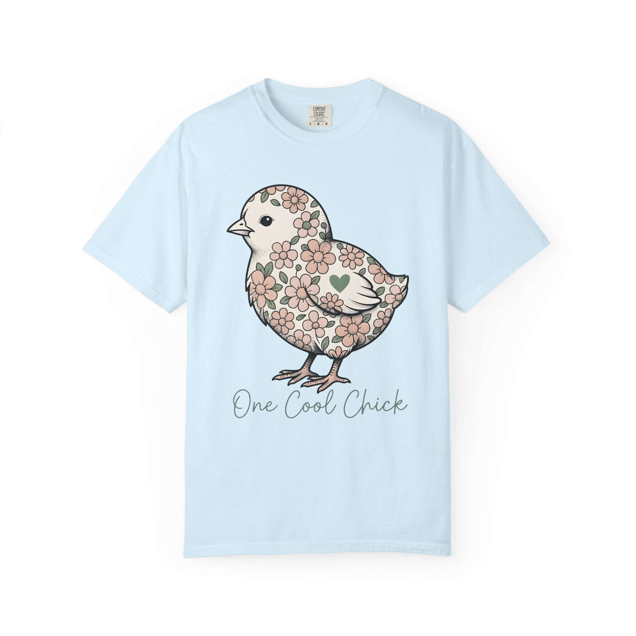 Blossom Hen Shirt Easter Wildlife Gift Women Indie Tee Chicken T-Shirt Spring Fan Hen Tshirt Wildlife Illustration Classic Heart Shape