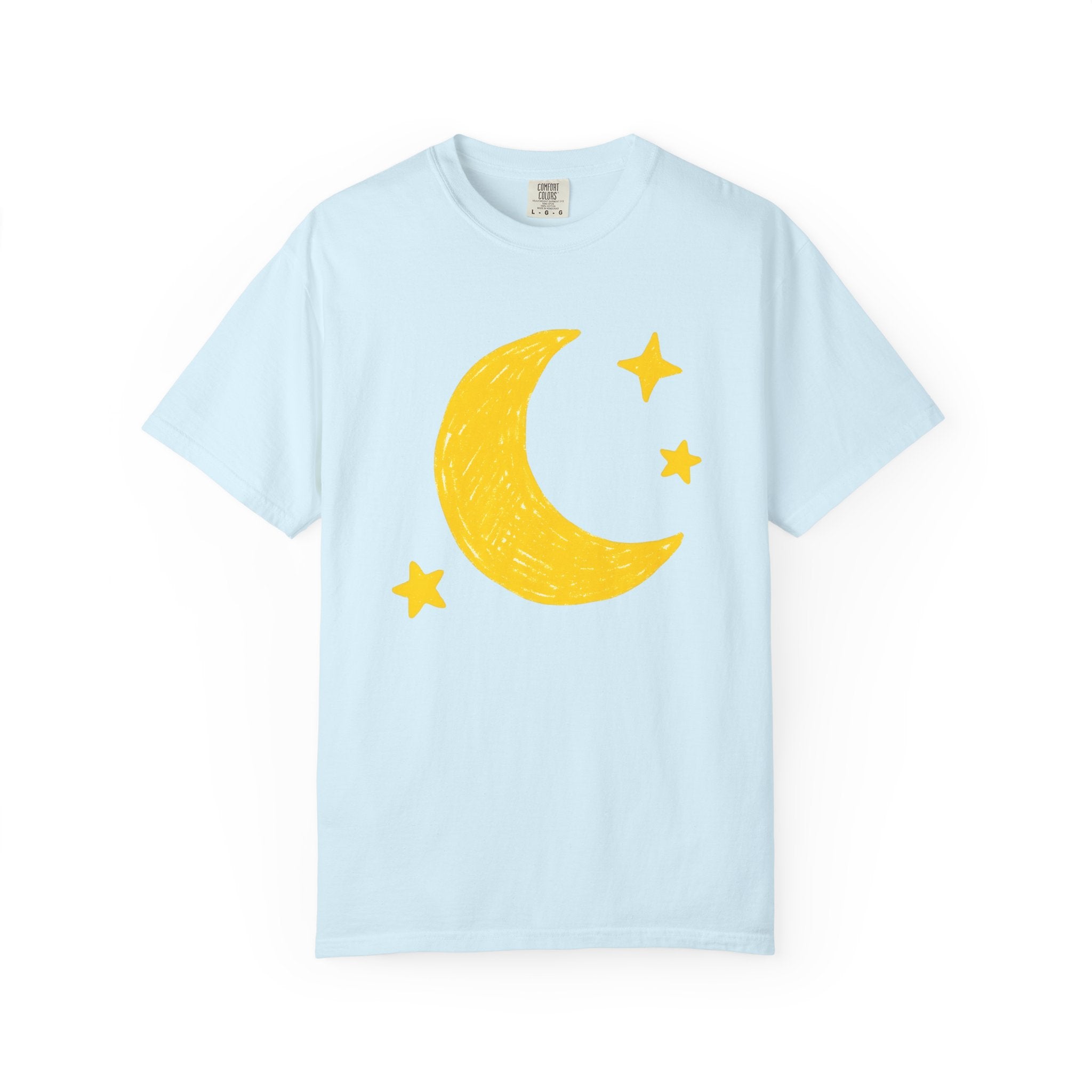 Crescent Moon Shirt Boho Chic Planets Gift Women Cartoon Tee Moon T-Shirt Bohemian Fan Cartoon Tshirt Galaxy Graphic Basic Stars Tshirt