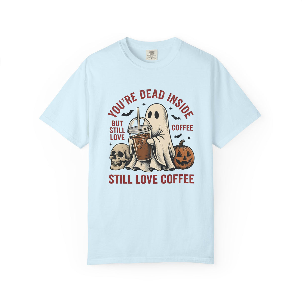 Phantom Coffee Tumbler Shirt Halloween Cafe Unisex Gift Weathered Tee Travel Mug
