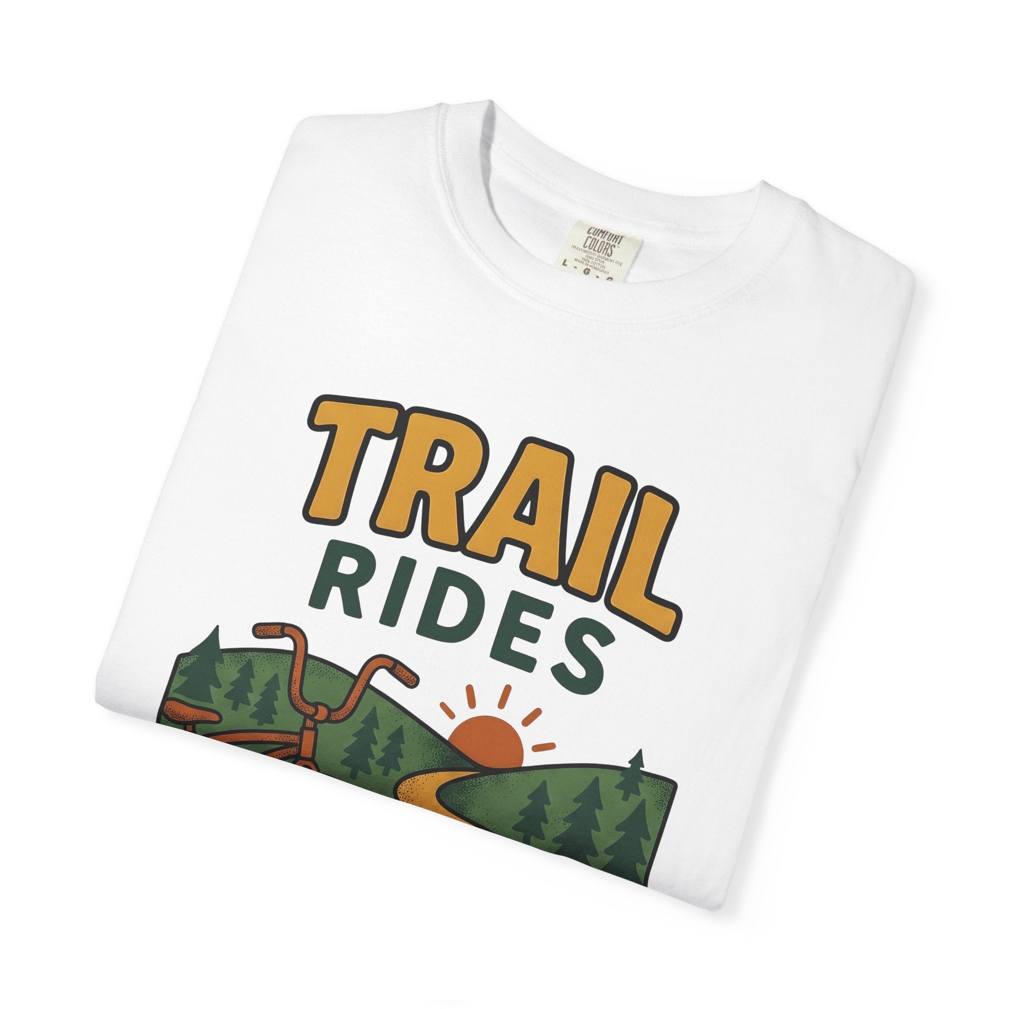 Cycling Route Shirt Sports Camping Gift Women Retro Tee Bike T-Shirt Athlete Fan Vintage Tshirt Outdoor Graphic Hand Drawn Morning Sun