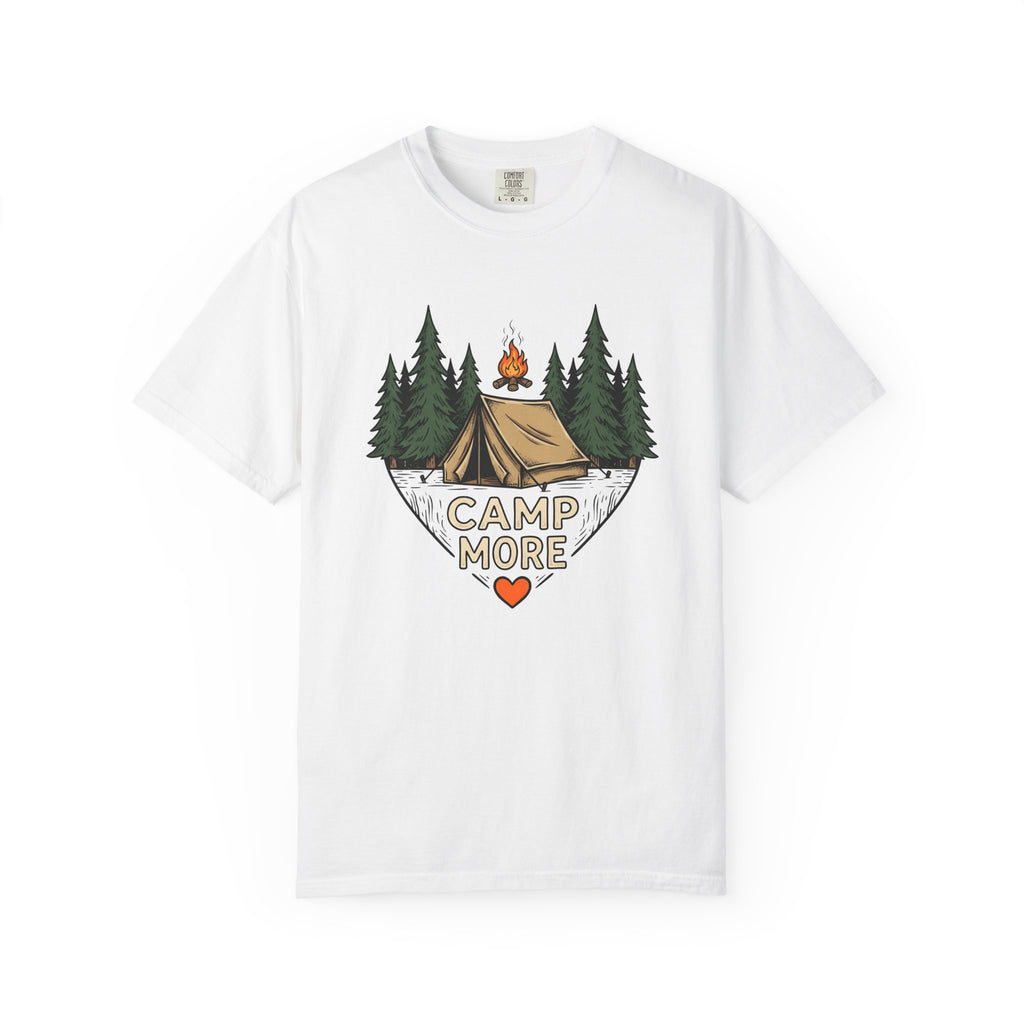 Camping Tent Shirt Camping Adventure Gift Women Line Art Tee Shelter T-Shirt Camper Enthusiast Illustration Design Graphic Cartoon Pine