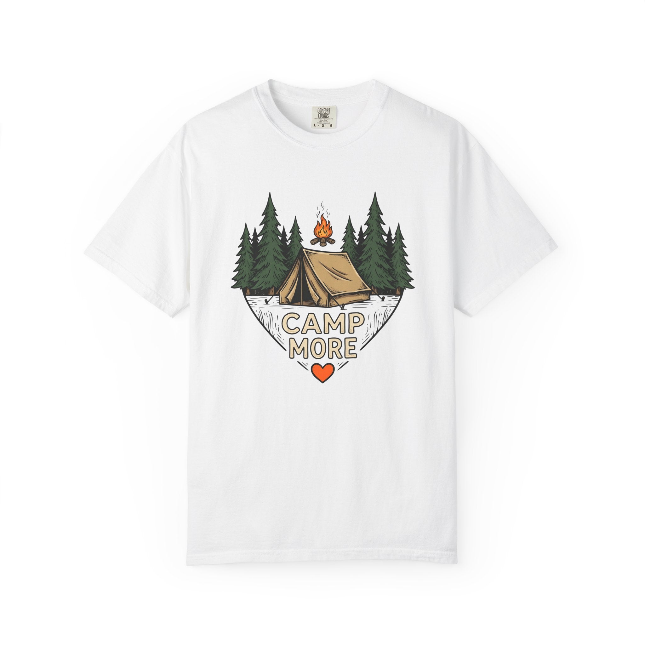 Camping Tent Shirt Camping Adventure Gift Women Line Art Tee Shelter T-Shirt Camper Enthusiast Illustration Design Graphic Cartoon Pine