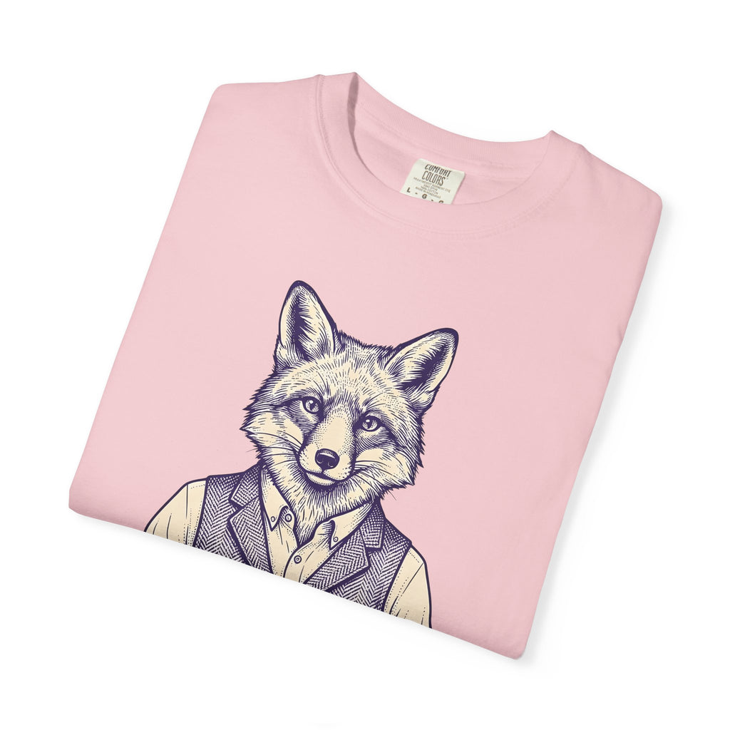 Fox Tea Cup Shirt Tea Animal Gift Women Vintage Tee Teacup T-Shirt Tea Fan Retro Tshirt Wildlife Graphic Hand Drawn Vest Tshirt