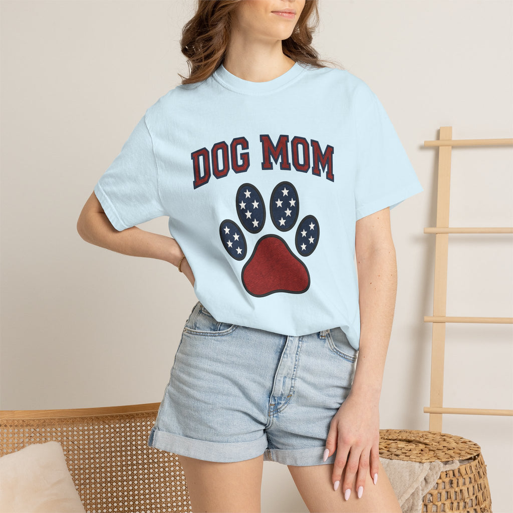 Puppy Paw Shirt Dog Mom Creature Gift Women Retro Tee Dog Paw T-Shirt Dog Mom Fan Vintage Tshirt Beast Graphic Stitched Star Pattern Tshirt