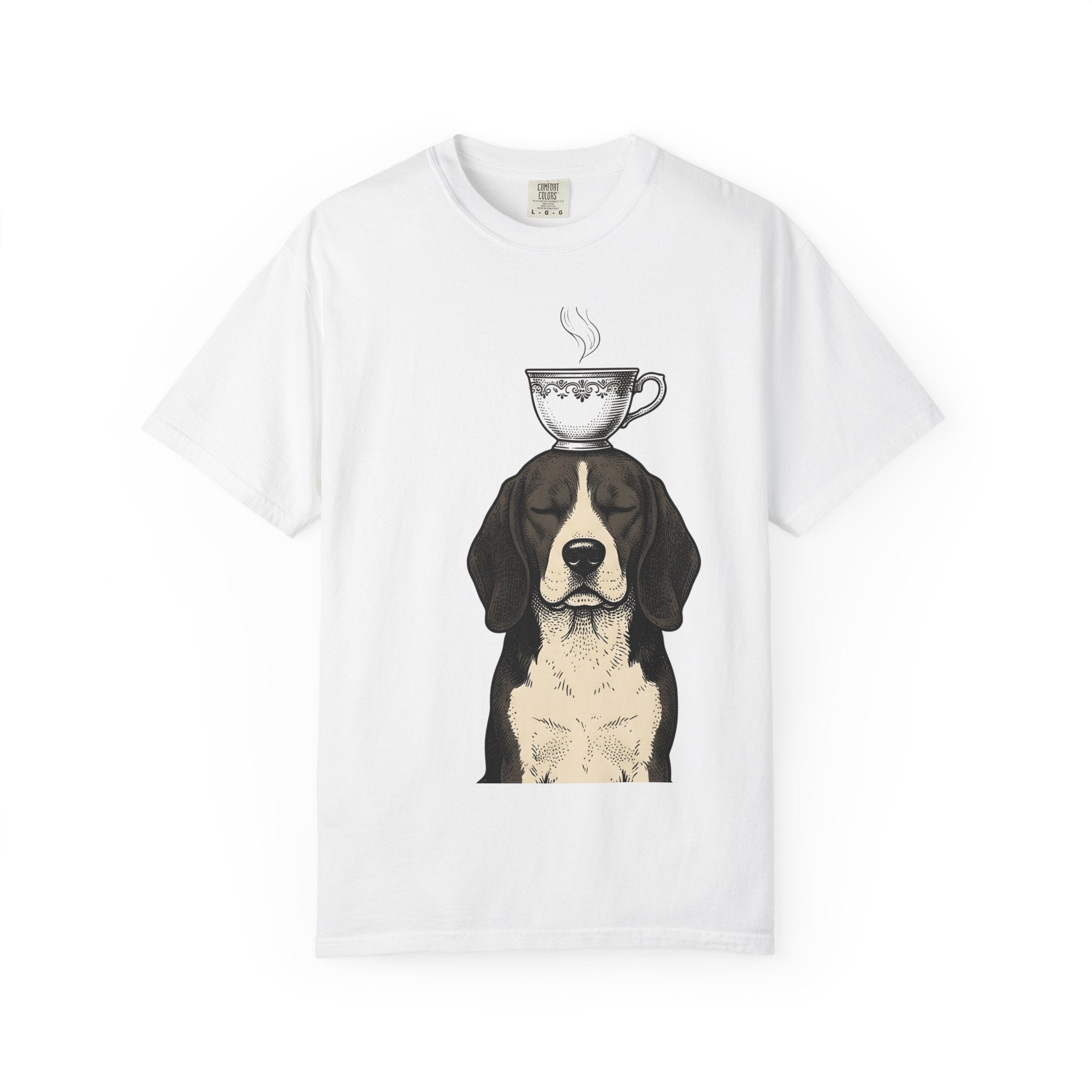 Beagle Puppy Shirt Dog Espresso Gift Women Sketch Tee Hound T-Shirt Dog Fan Drawing Tshirt Retro Mug Tshirt