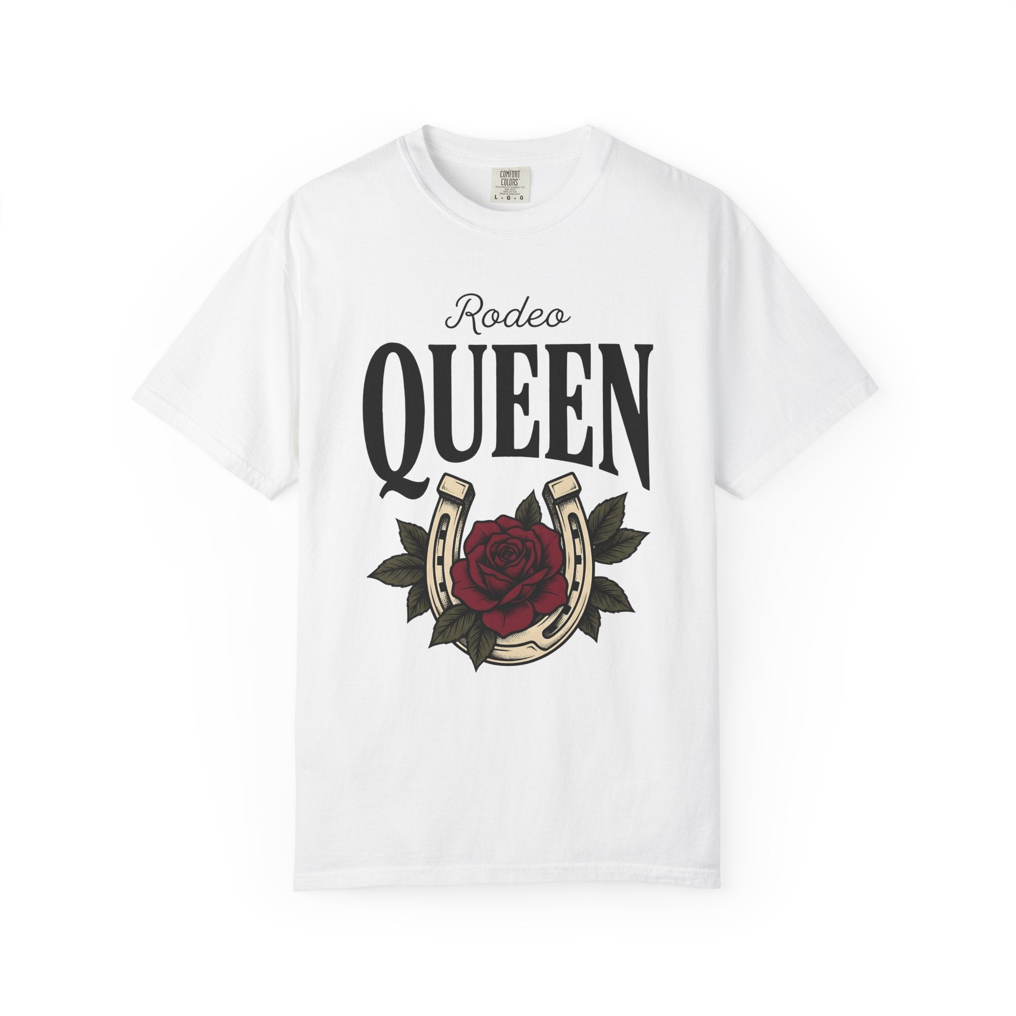 Horseshoe Rose Shirt Cowgirl Rodeo Gift Women Vintage Tee Rose T-Shirt Cowgirl Fan Rustic Tshirt Rodeo Graphic Western Floral Tshirt