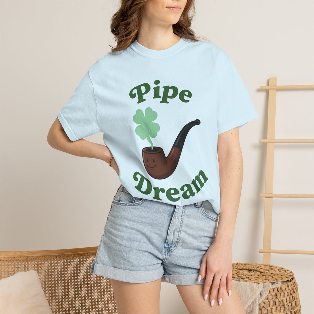 Smoking Pipe Shirt St Patrick's Day Prank Gift Women Comic Tee Hookah T-Shirt St Patricks Fan Cartoon Tshirt Gag Graphic Classic Shamrock