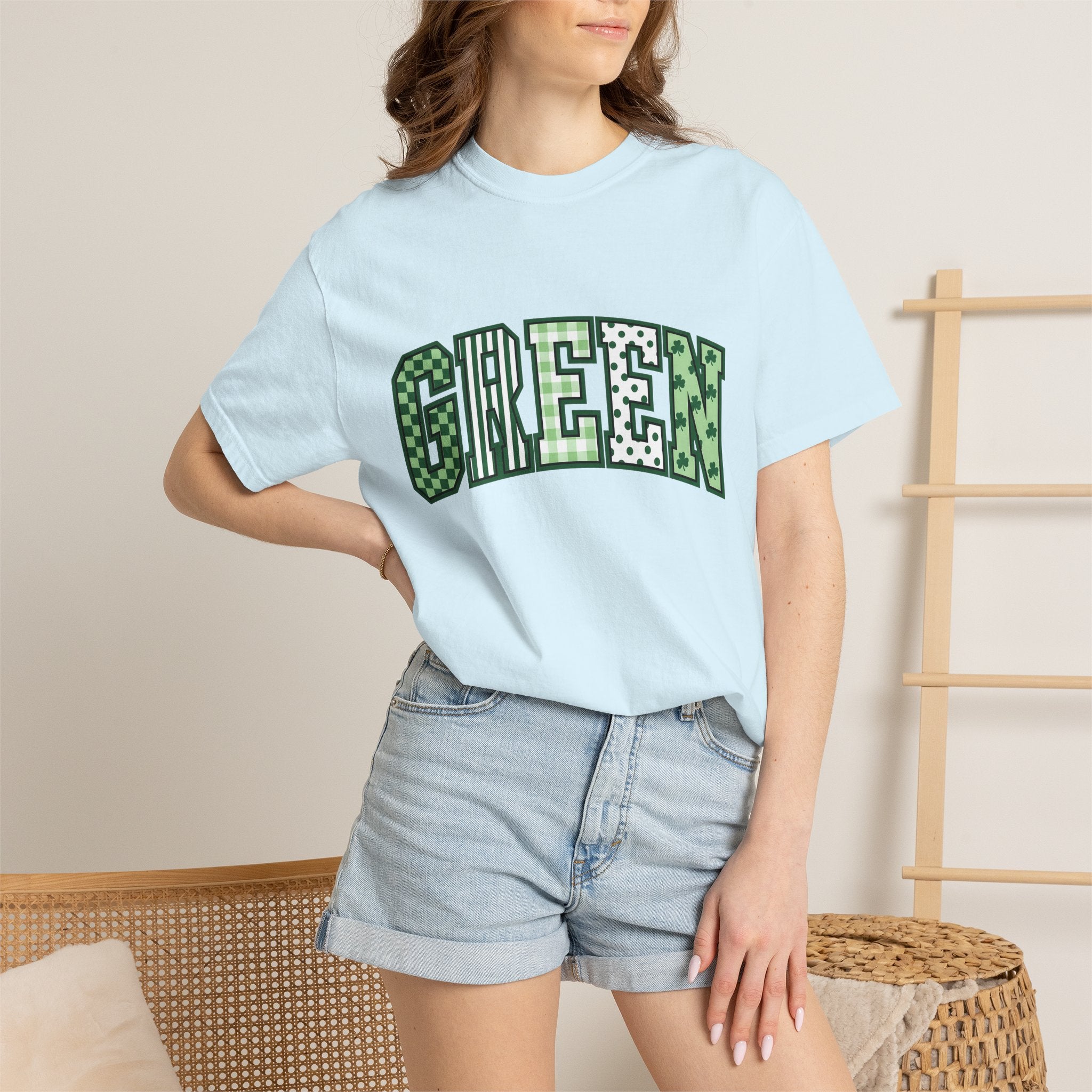 Clover Motif Shirt St. Patrick's Day Event Gift Women Eye Catching Tee Shamrock T-Shirt Holiday Fan Vibrant Tshirt Party Graphic Old School