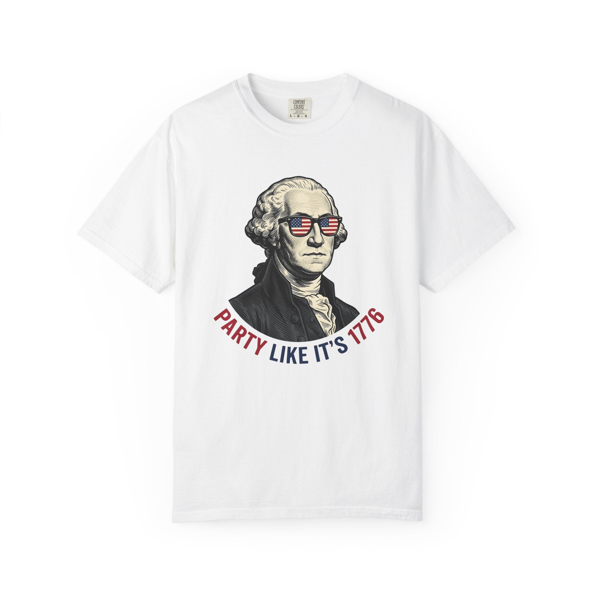 George Washington Design Shirt 4th Of July Patriotism Gift Women Vintage Tee Washington T-Shirt Independence Day Enthusiast Distressed