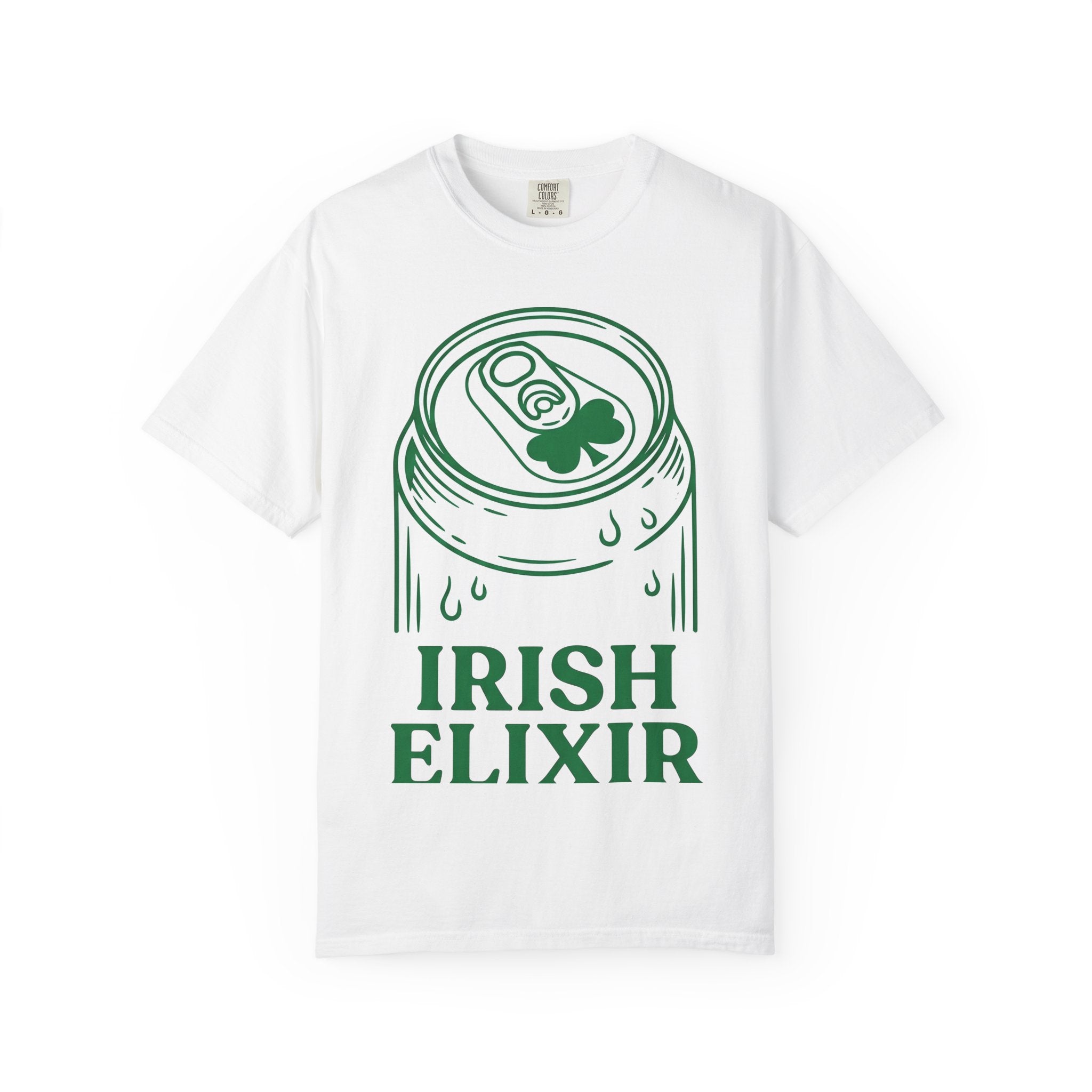 Beer Can Shirt St Patrick's Day Lager Gift Women Sketch Tee Can T-Shirt Patrick's Day Fan Illustrated Tshirt Pilsner Graphic Hand Drawn