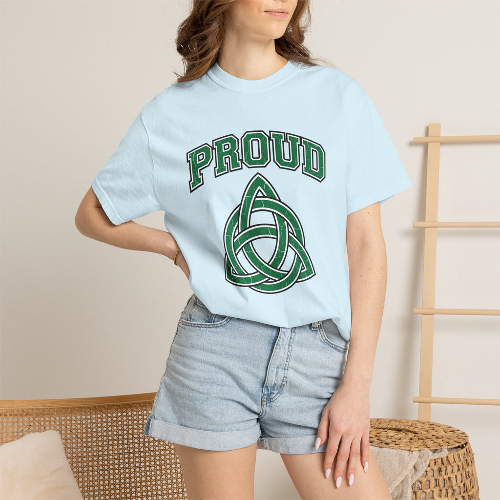 Celtic Braid Shirt St Patrick's Day Claddagh Gift Women Weathered Tee Knotwork T-Shirt Shamrock Fan Celtic Knot Tshirt Claddagh Graphic