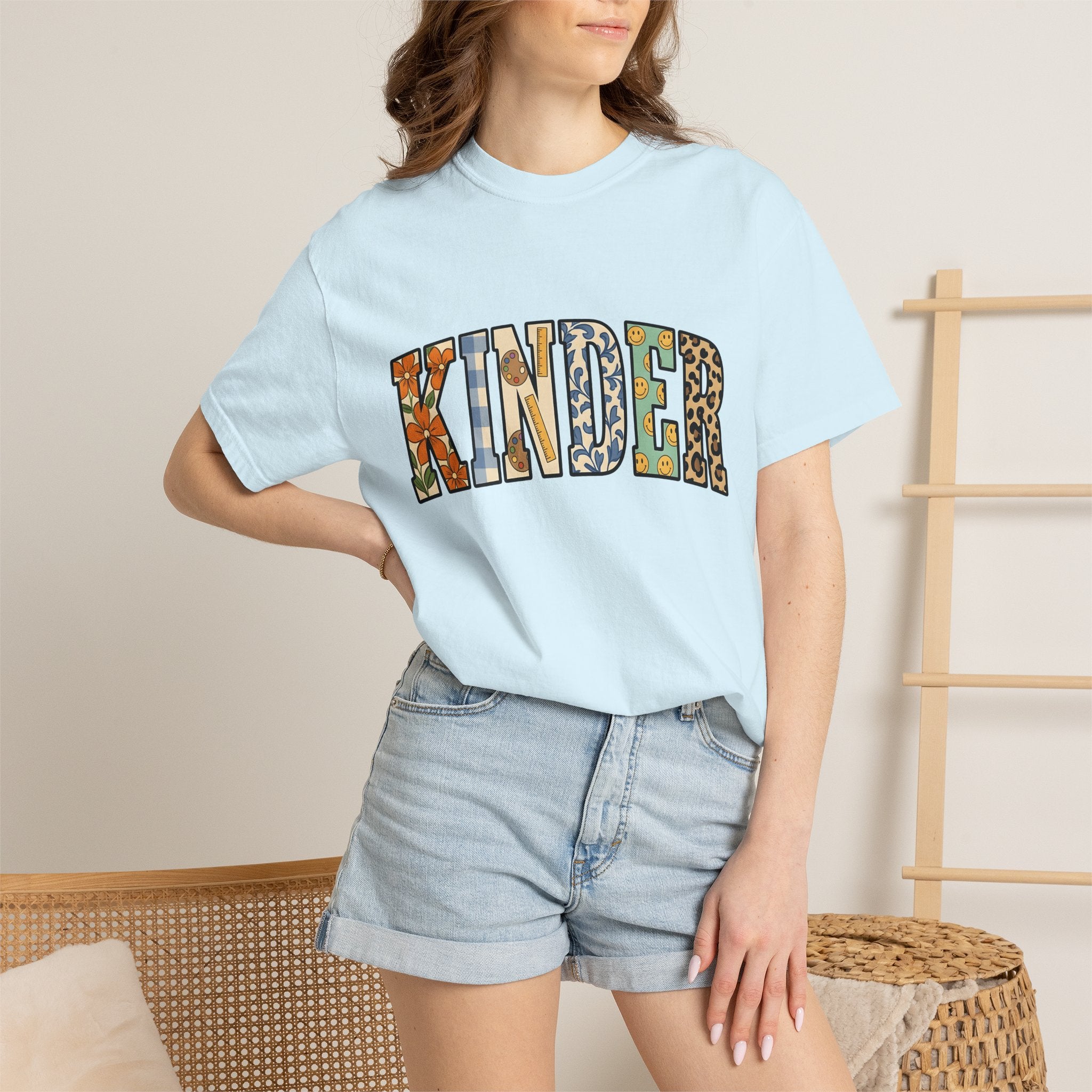 Kindergarten Graphic Shirt Teacher School Gift Women Playful Tee Preschool T-Shirt Educator Enthusiast Fun Tshirt Education Graphic Retro