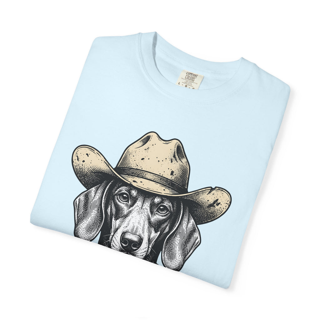 Cowboy Dog Shirt Dog Ranch Gift Women Old-Fashioned Tee Cowdog T-Shirt Dog Fan Retro Tshirt Farm Graphic Doodle Kerchief Tshirt