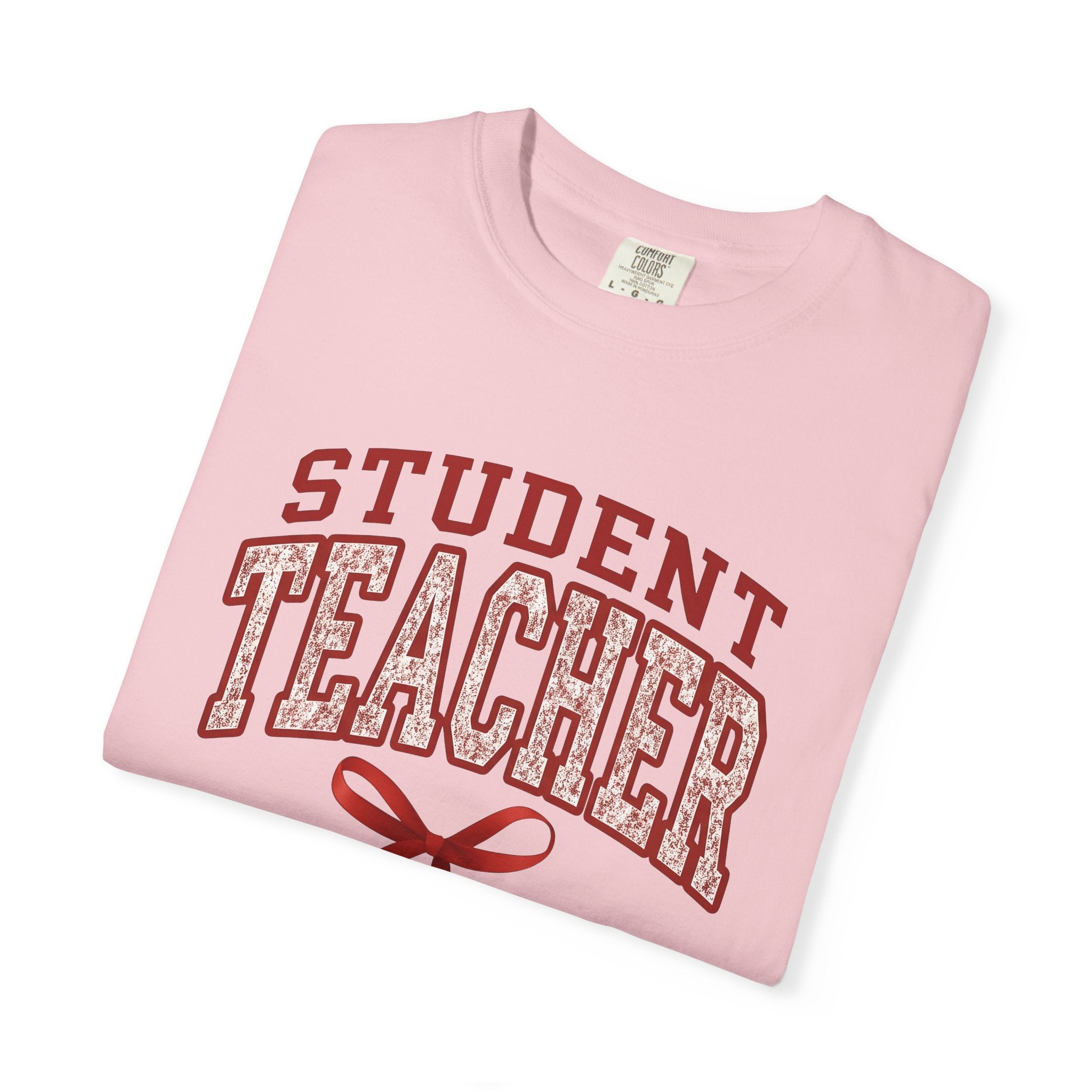 Bold Varsity Text Shirt Teacher School Gift Women Glitter Tee Lettering T-Shirt Educator Enthusiast Sparkle Tshirt Classroom Graphic Retro