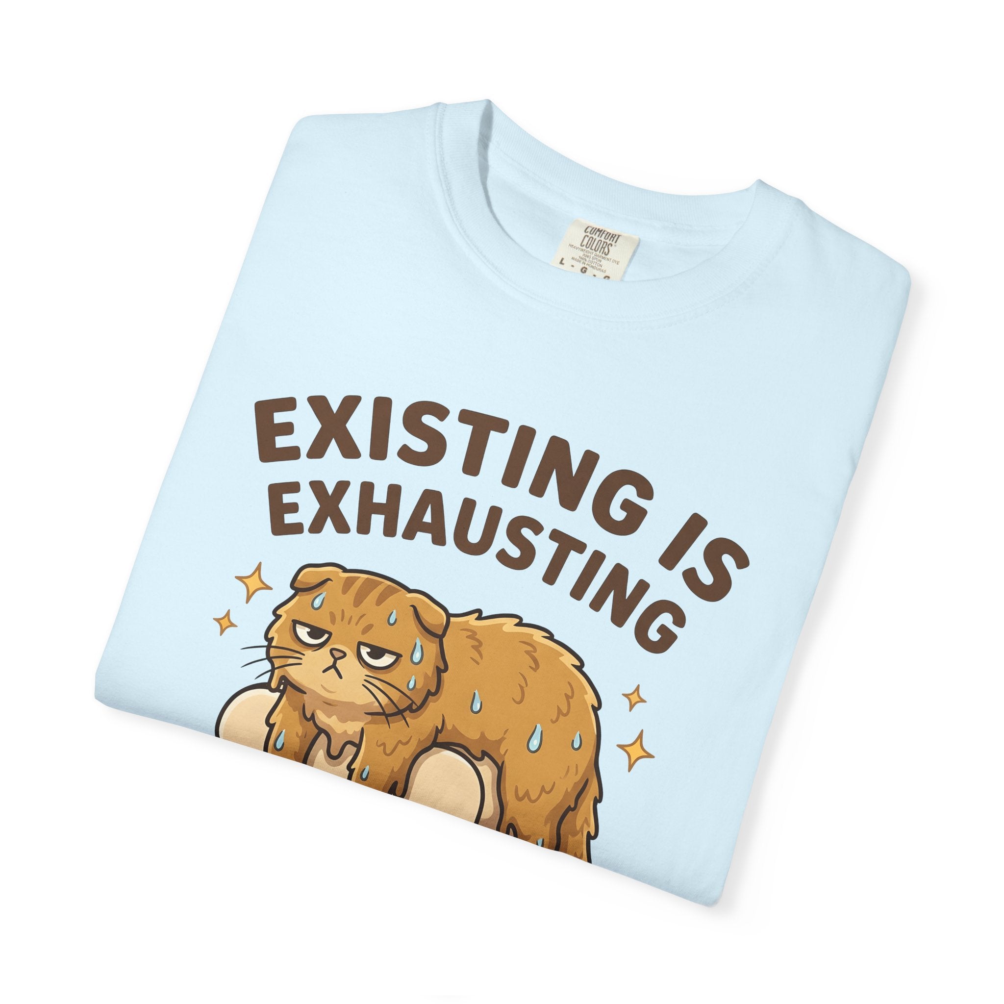Relaxed Cat Shirt Cat Comedy Gift Women Playful Tee Kitty T-Shirt Cat Fan Funny Tshirt Humor Graphic Illustrated Slice Of Pizza Tshirt