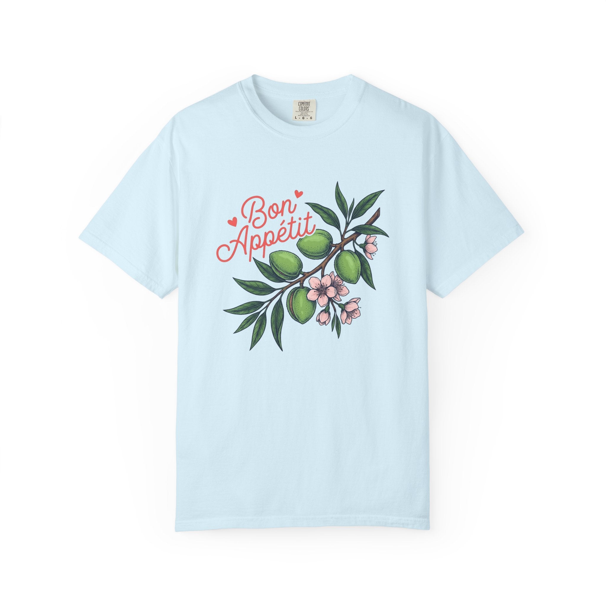 Almond Sprig Shirt Desserts Baking Gift Women Flower Tee Almond T-Shirt Pastry Fan Floral Tshirt Bakery Graphic Hand Drawn Bloom Tshirt