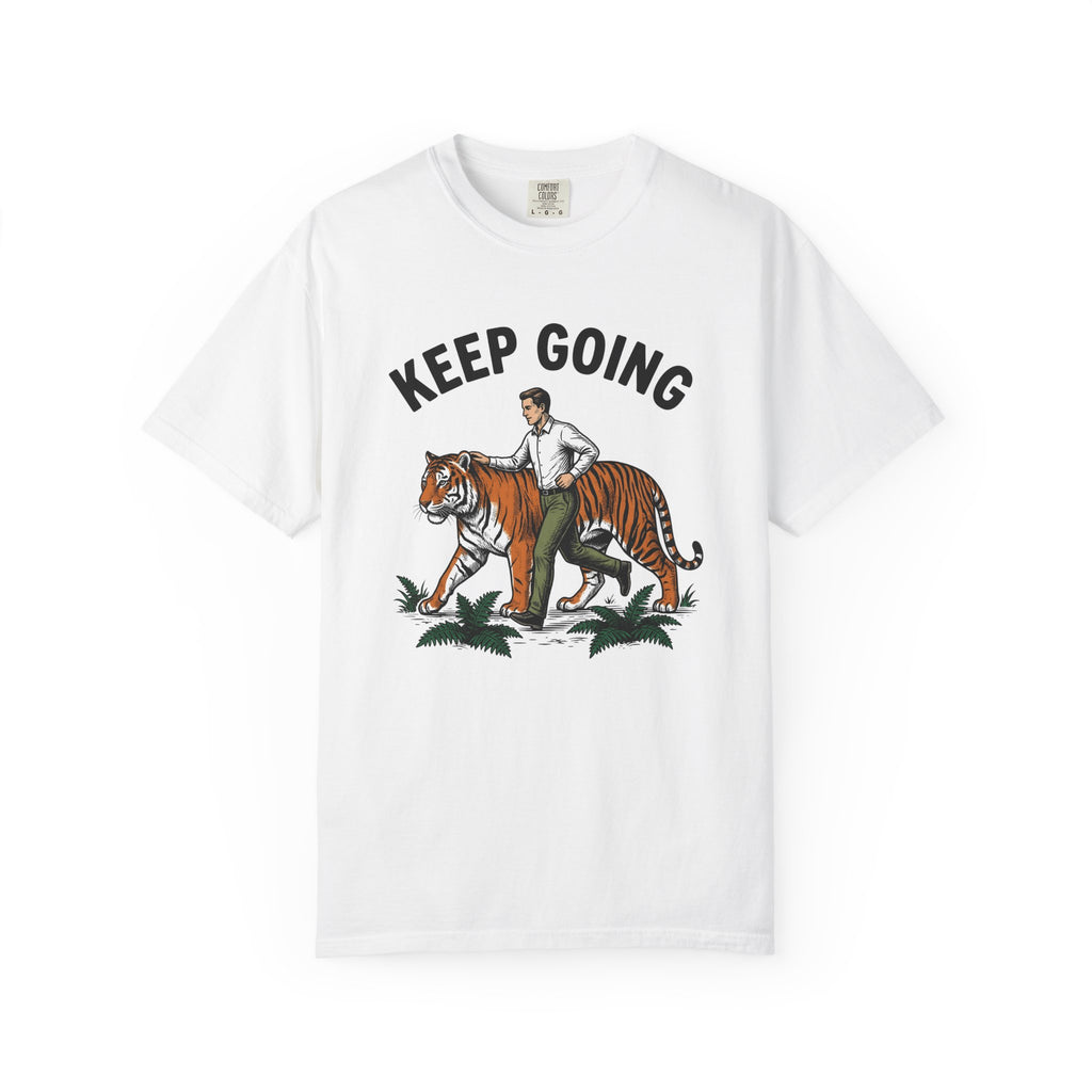Dude Tiger Shirt Motivational Critter Gift Women Antiqued Tee Tiger T-Shirt Inspirational Enthusiast Vintage Tshirt Animal Graphic Pencil