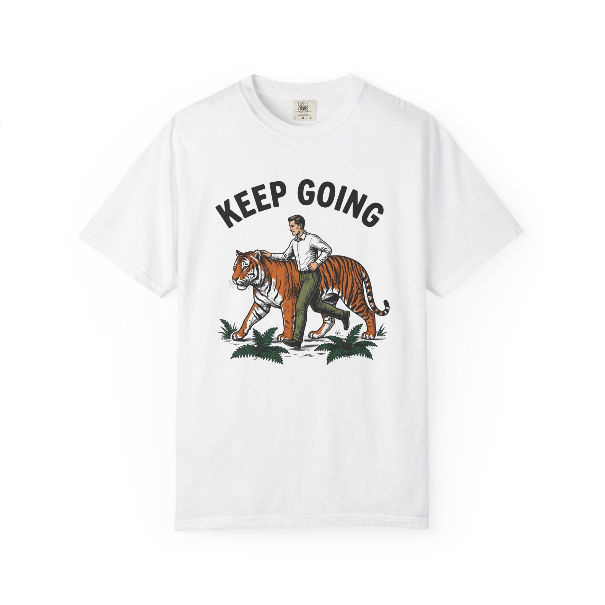 Dude Tiger Shirt Motivational Critter Gift Women Antiqued Tee Tiger T-Shirt Inspirational Enthusiast Vintage Tshirt Animal Graphic Pencil