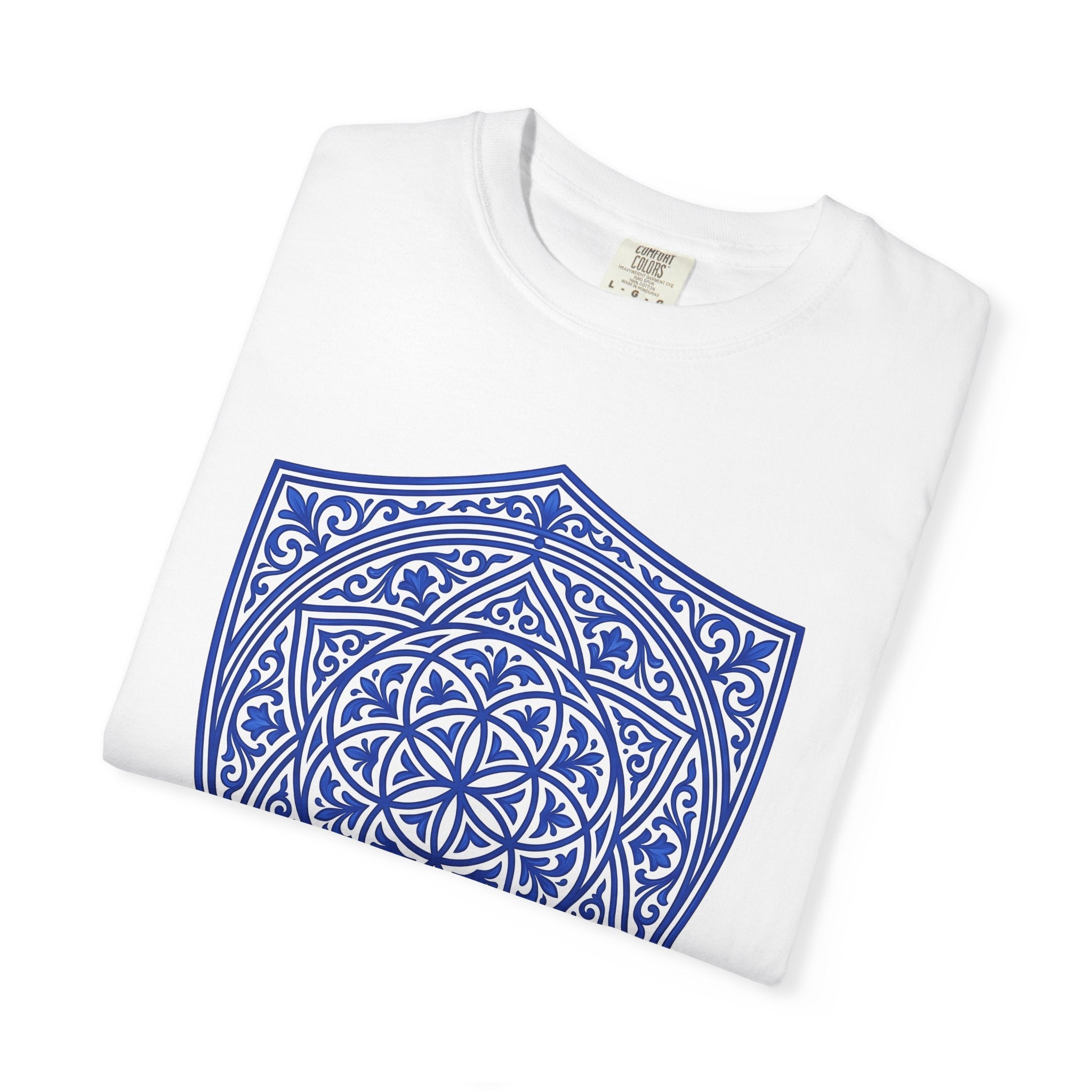 Mandala Shield Shirt Boho Chic Pattern Gift Women Boho Tee Mandala T-Shirt Bohemian Enthusiast Hippie Tshirt Design Graphic Geometric Floral