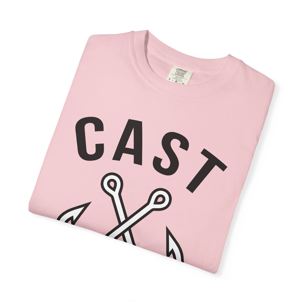 Tackle Hooks Shirt Fishing Hiking Gift Women Vivid Tee Fishing Hooks T-Shirt Angler Fan Hooked Tshirt Trekker Graphic Clear Crossed Hooks