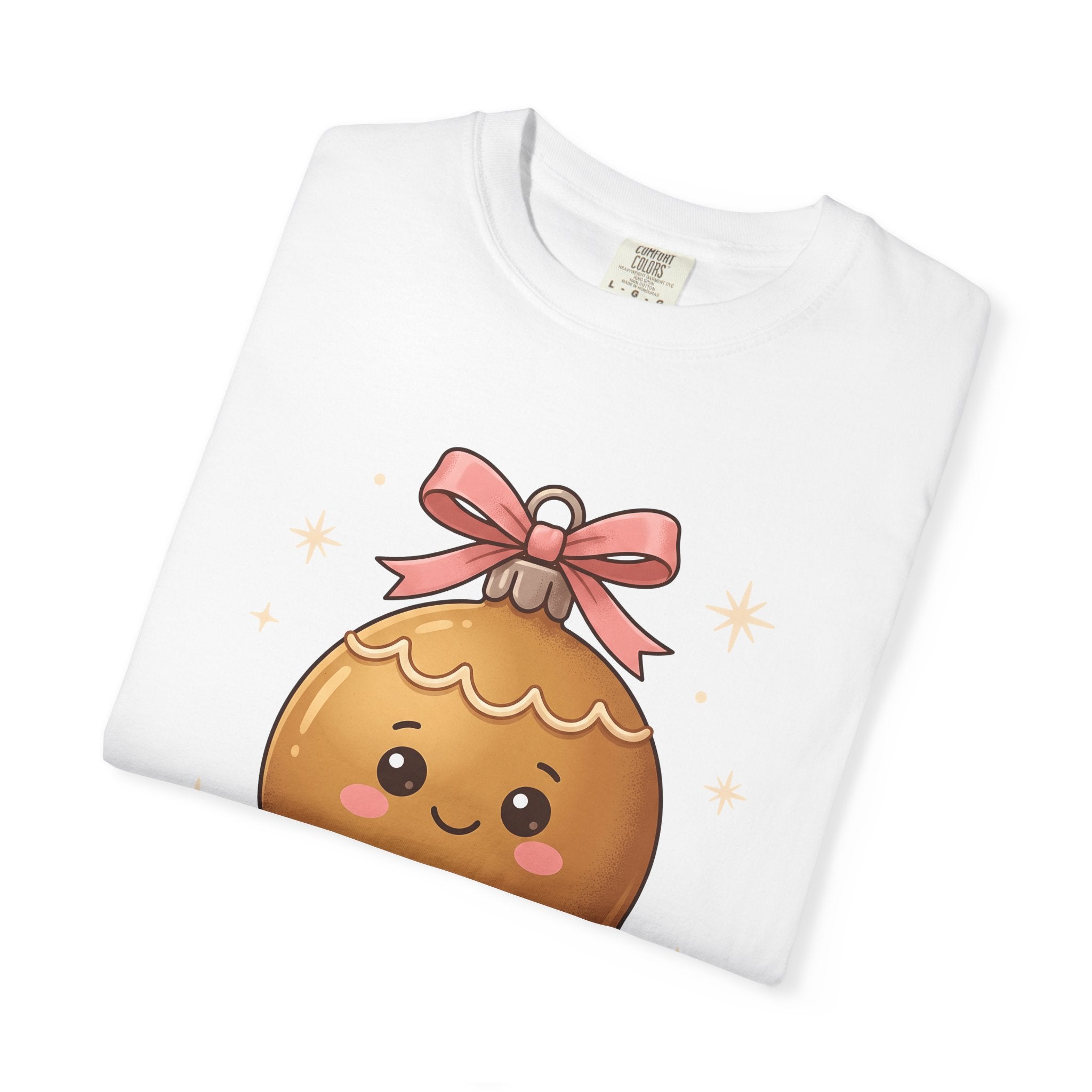 Gingerbread Decoration Shirt Christmas Festive Gift Women Cute Tee Cookie Decorating T-Shirt Xmas Fan Holiday Graphic Tshirt Comic Ribbon