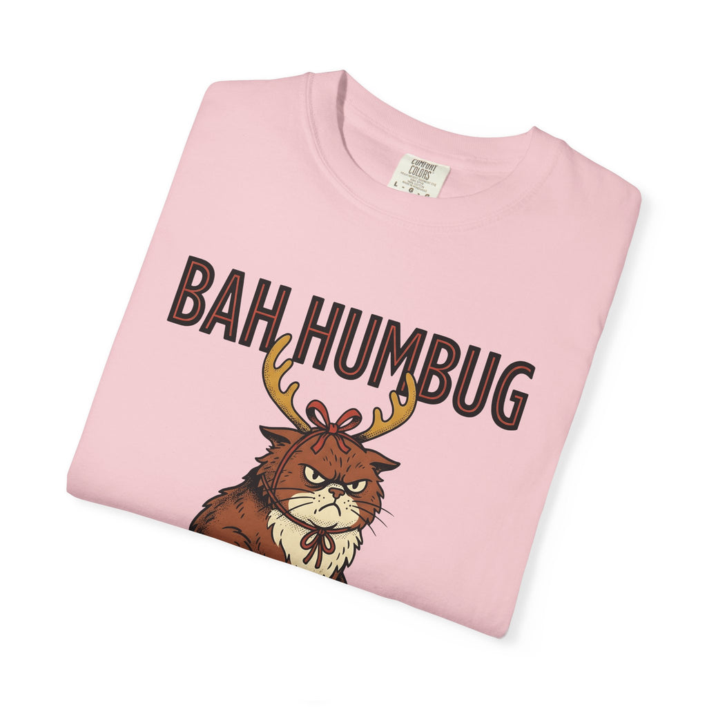 Grumpy Kitty Shirt Christmas Jokes Gift Women Comic Tee Cat T-Shirt Christmas Fan Cartoon Tshirt Pun Graphic Retro Horns Tshirt
