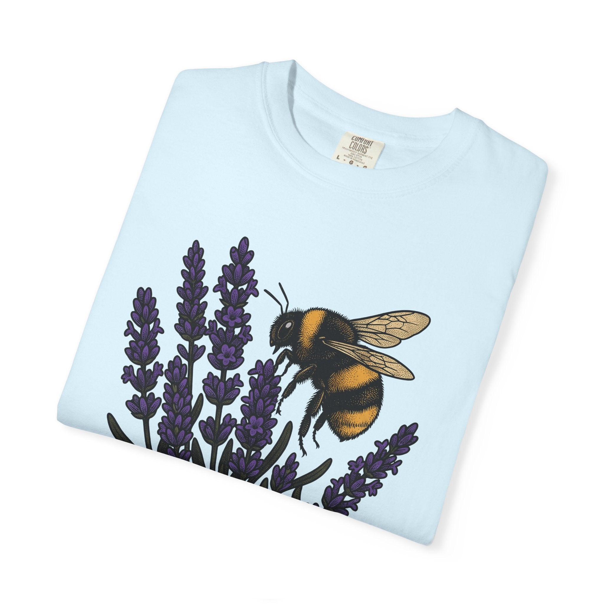 Honeybee Lavender Shirt Mom Outdoors Gift Women Floral Tee Bee T-Shirt Mother Fan Botanical Tshirt Nature Graphic Retro Meadow Flower Tshirt