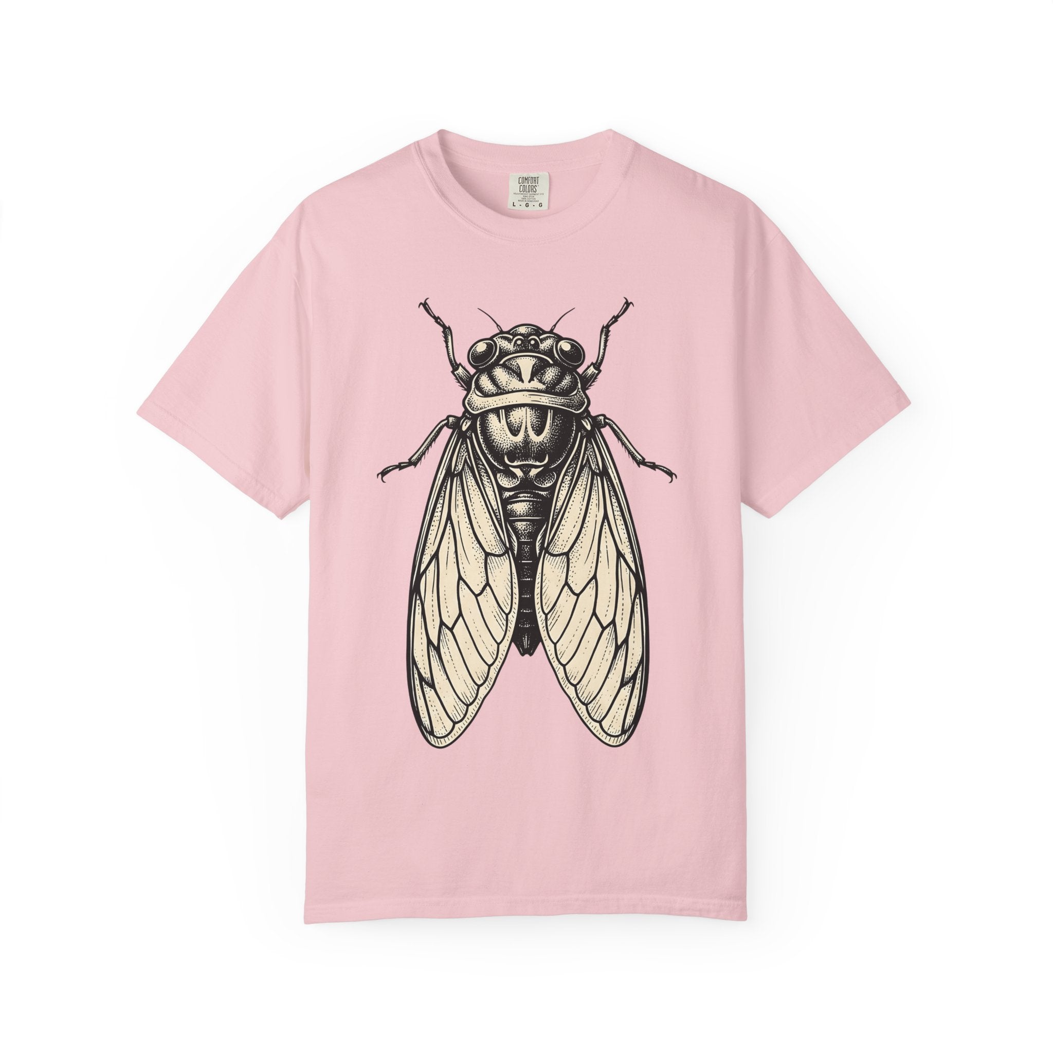 Cicada Insect Shirt Cottagecore Nature Gift Women Vintage Tee Locust T-Shirt Cottagecore Fan Distressed Tshirt Wildlife Graphic Hand Drawn