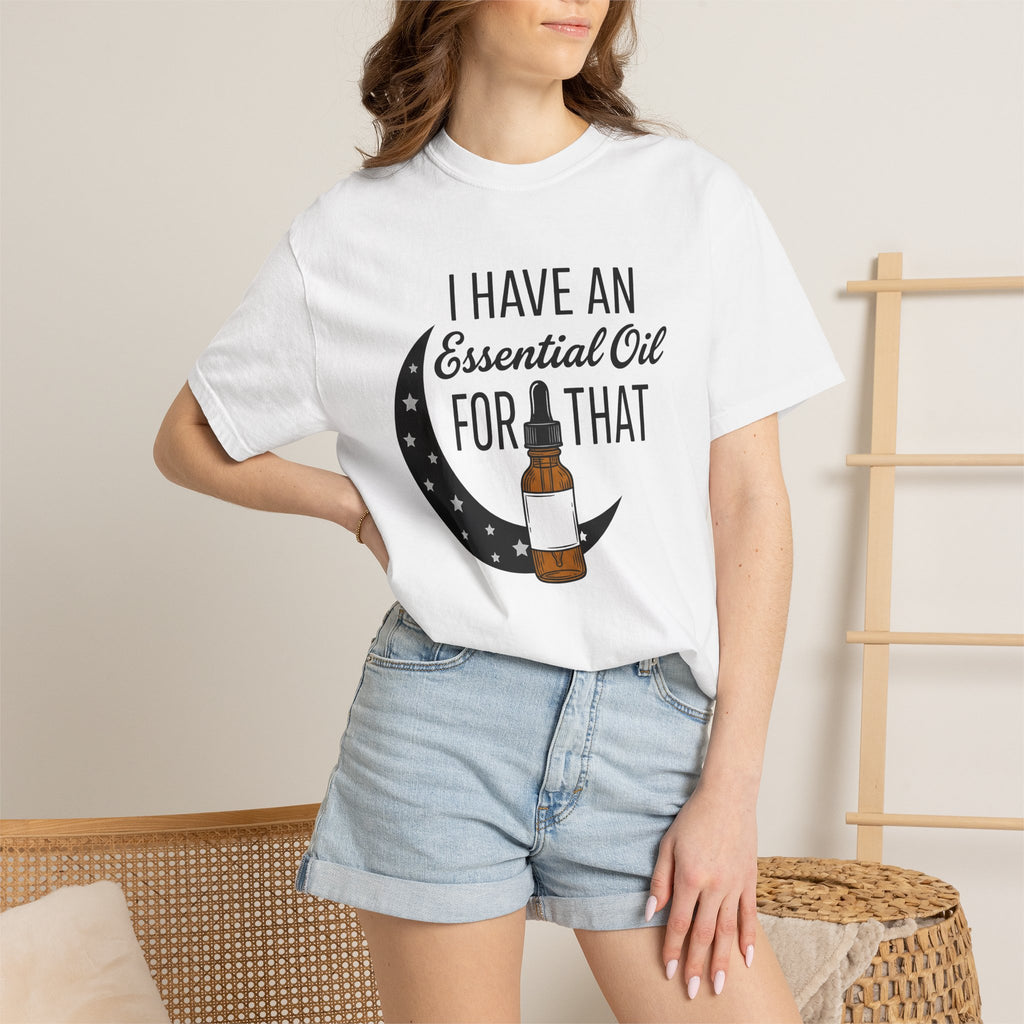 Essential Oil Jar Shirt Boho Chic Health Gift Women Contemporary Illustration Tee Essential Oil Bottle T-Shirt Bohemian Fan Illustrated