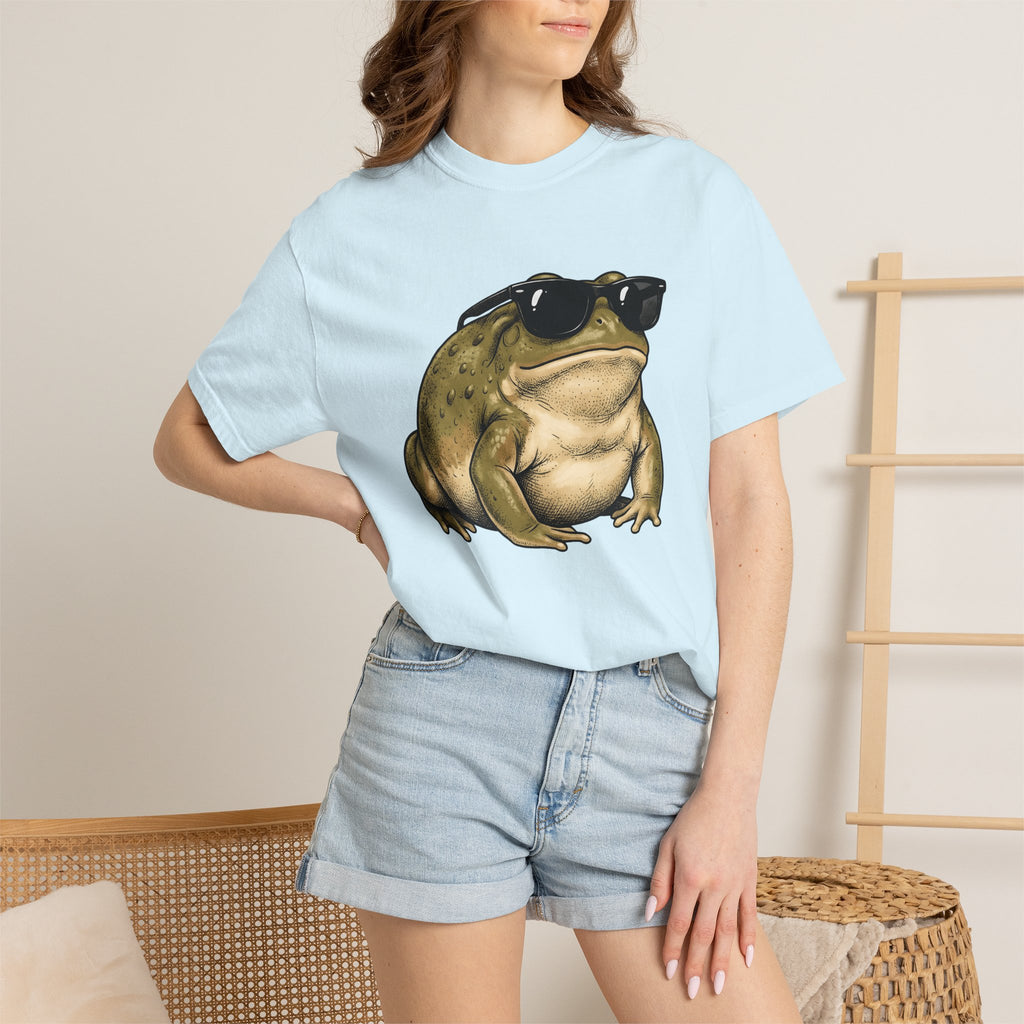 Frog Sunnies Shirt Animals Jokes Gift Women Line Art Tee Toad T-Shirt Creature Fan Toon Tshirt Funny Graphic Cartoon Glasses Tshirt