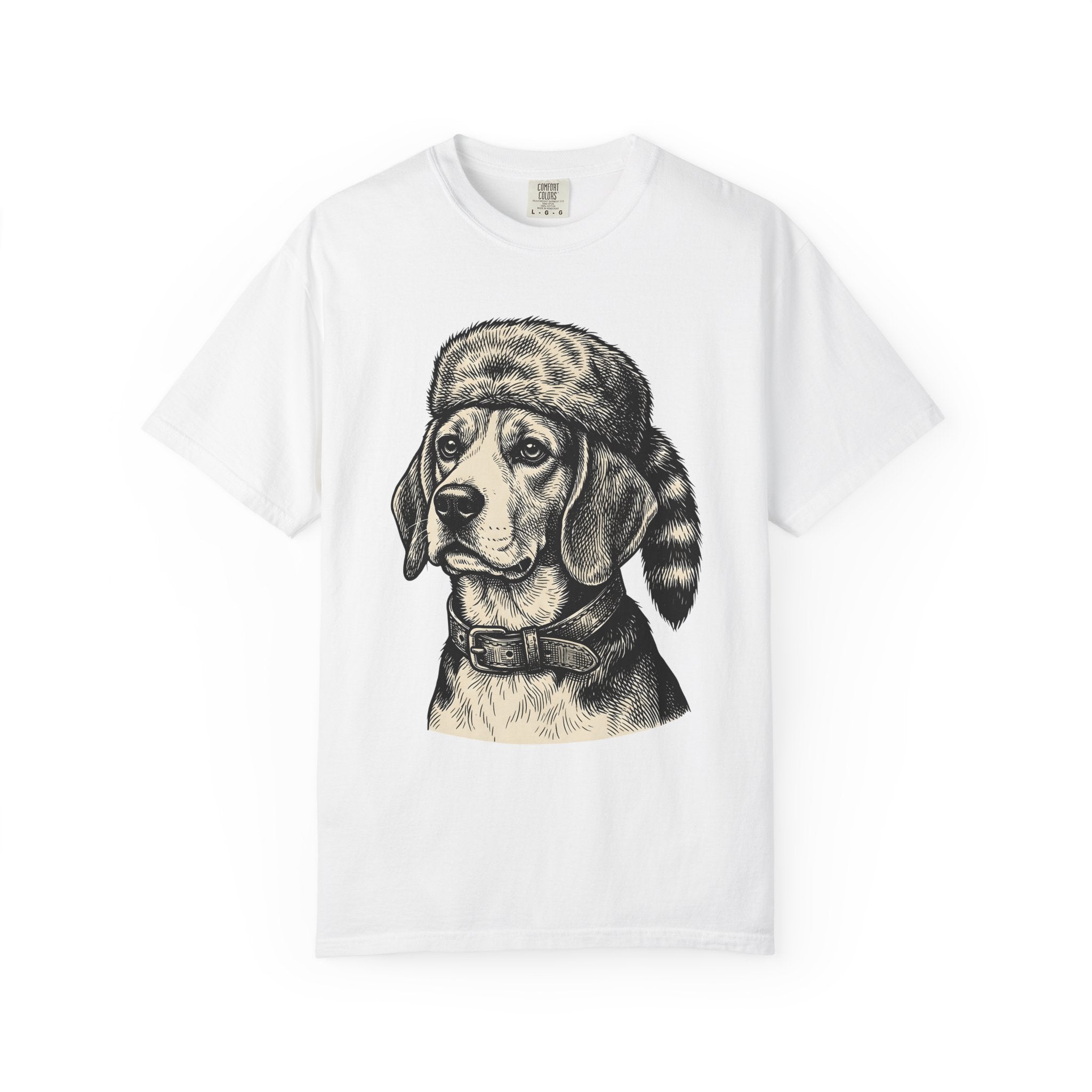 Beagle Pet Shirt Dog Wildlife Gift Women Line Art Tee Hound T-Shirt Dog Fan Illustration Graphic Cartoon Furry Cap Tshirt