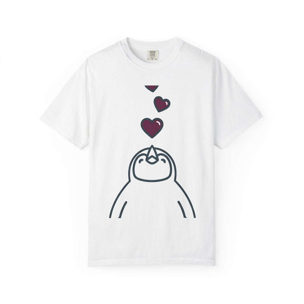 Penguin Art Shirt Animals Passion Gift Women Lovable Tee Penguin T-Shirt Wildlife Fan Cute Tshirt Love Graphic Sleek Heart Icons Tshirt