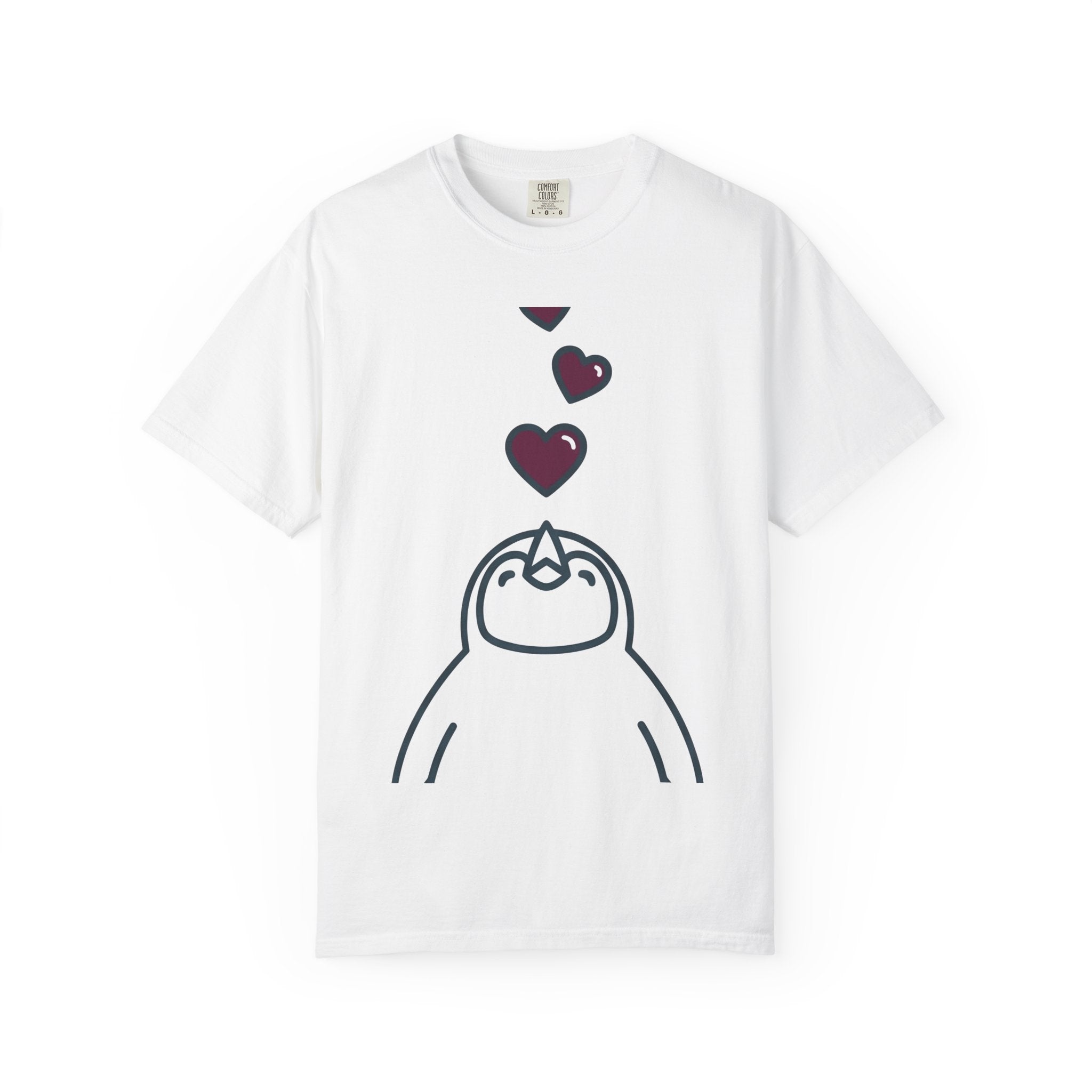 Penguin Art Shirt Animals Passion Gift Women Lovable Tee Penguin T-Shirt Wildlife Fan Cute Tshirt Love Graphic Sleek Heart Icons Tshirt