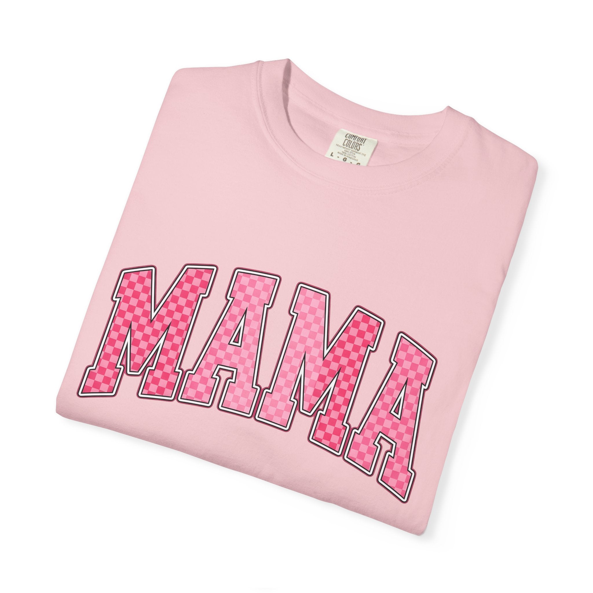 Pink Checkered Lettering Shirt Mom Household Gift Women Strong Tee Typography T-Shirt Motherhood Fan Bold Tshirt Domestic Graphic Vintage