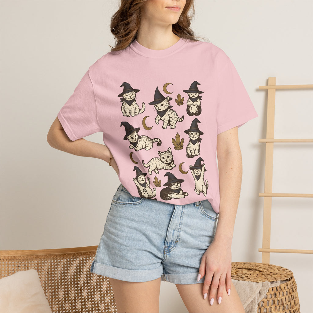 Magic Cat Shirt Cat Fall Gift Women Nostalgic Tee Kitten T-Shirt Cat Fan Feline Tshirt Autumn Graphic Doodle Lunar Tshirt