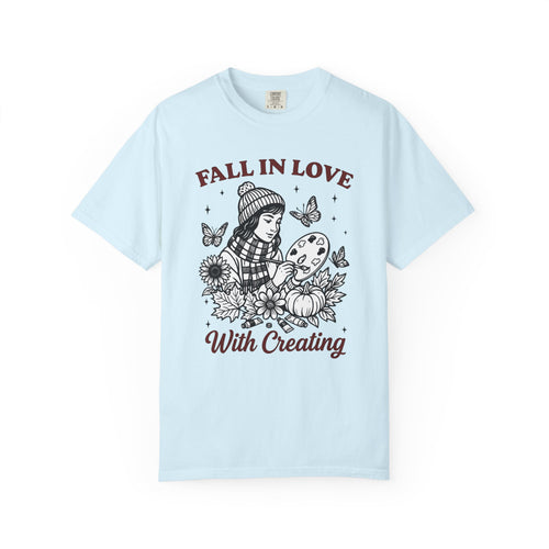 Artist Girl Shirt Art Autumn Gift Women Hand Drawn Tee Illustrator T-Shirt Artistic Art Enthusiast Drawing Design Fall Graphic Vintage