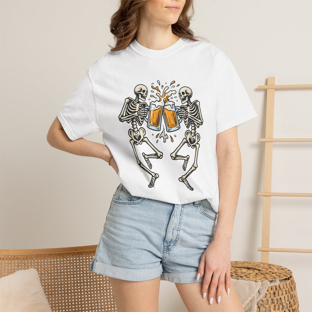 Skeleton Ale Shirt Boho Chic Fall Gift Women Traditional Tattoo Tee Beer T-Shirt Bohemian Fan Classic Tattoo Tshirt Autumn Graphic