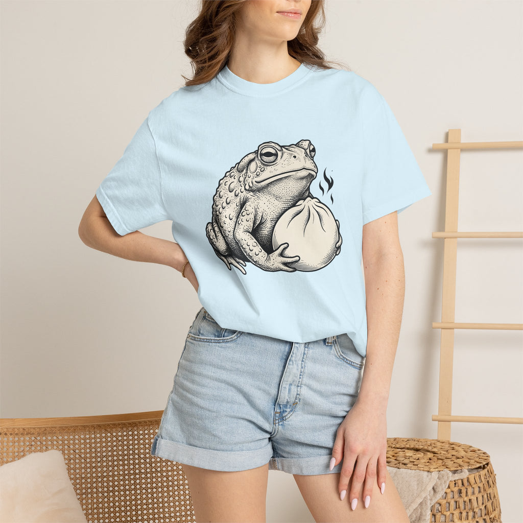 Amphibian Dumpling Shirt Animals Meal Gift Women Illustration Tee Frog T-Shirt Animal Fan Toad Tshirt Food Graphic Dumpling Design Graphic