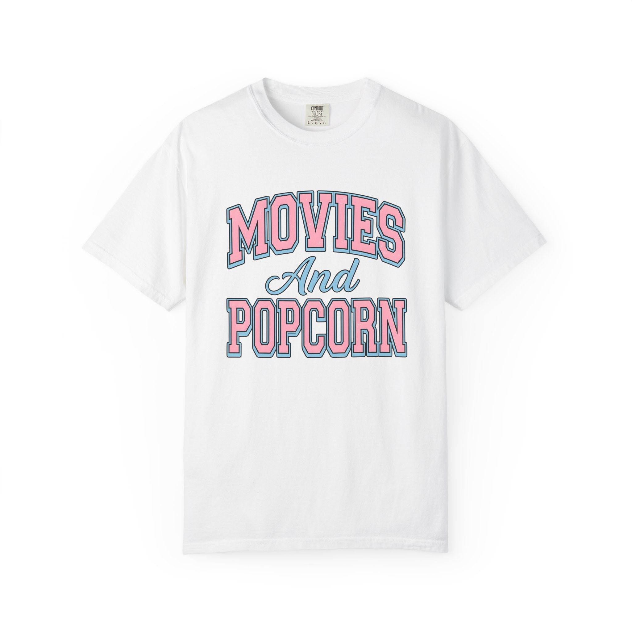 Film Night Shirt Movie Snack Gift Women Collegiate Tee Movie Night T-Shirt Cinema Fan Retro Tshirt Munchies Graphic Throwback Soft Colors