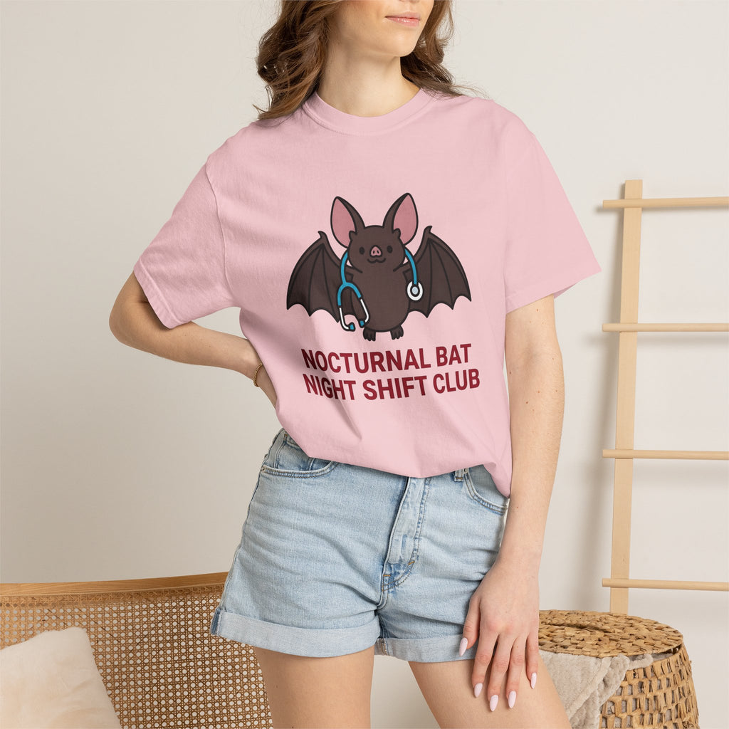 Bat Health Monitor Shirt Nurses Overnight Shift Gift Women Sweet Tee Health Tracker T-Shirt Nurse Practitioner Enthusiast Cute Tshirt Night