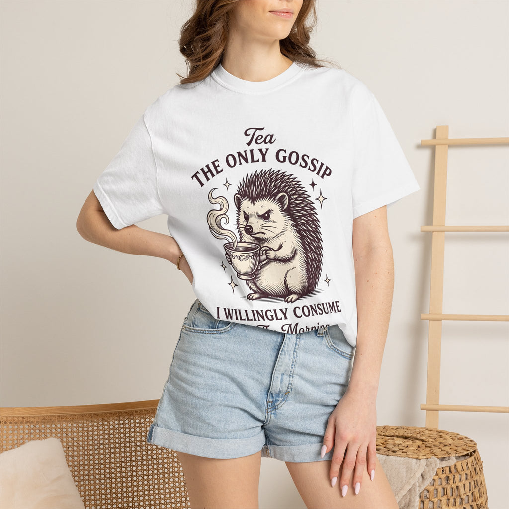 Hedgehog Cup Shirt Cute Wildlife Gift Women Sketch Tee Mug T-Shirt Adorable Fan Drawing Graphic Retro Sparkles Tshirt