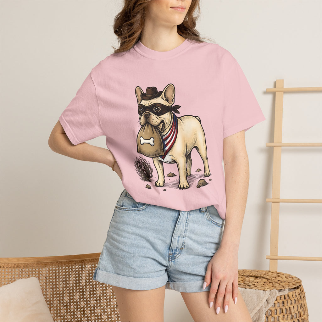 French Bulldog Shirt Dog Ranch Gift Women Animated Tee Bulldog T-Shirt Dog Fan Cartoon Tshirt Farm Graphic Old School Western Hat Tshirt