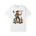 Skeleton Cowboy Shirt Halloween Cowboy Gift Women Vintage Tee Skeleton T-Shirt Horror Fan Retro Tshirt Cowboy Graphic Western Cactus Tshirt