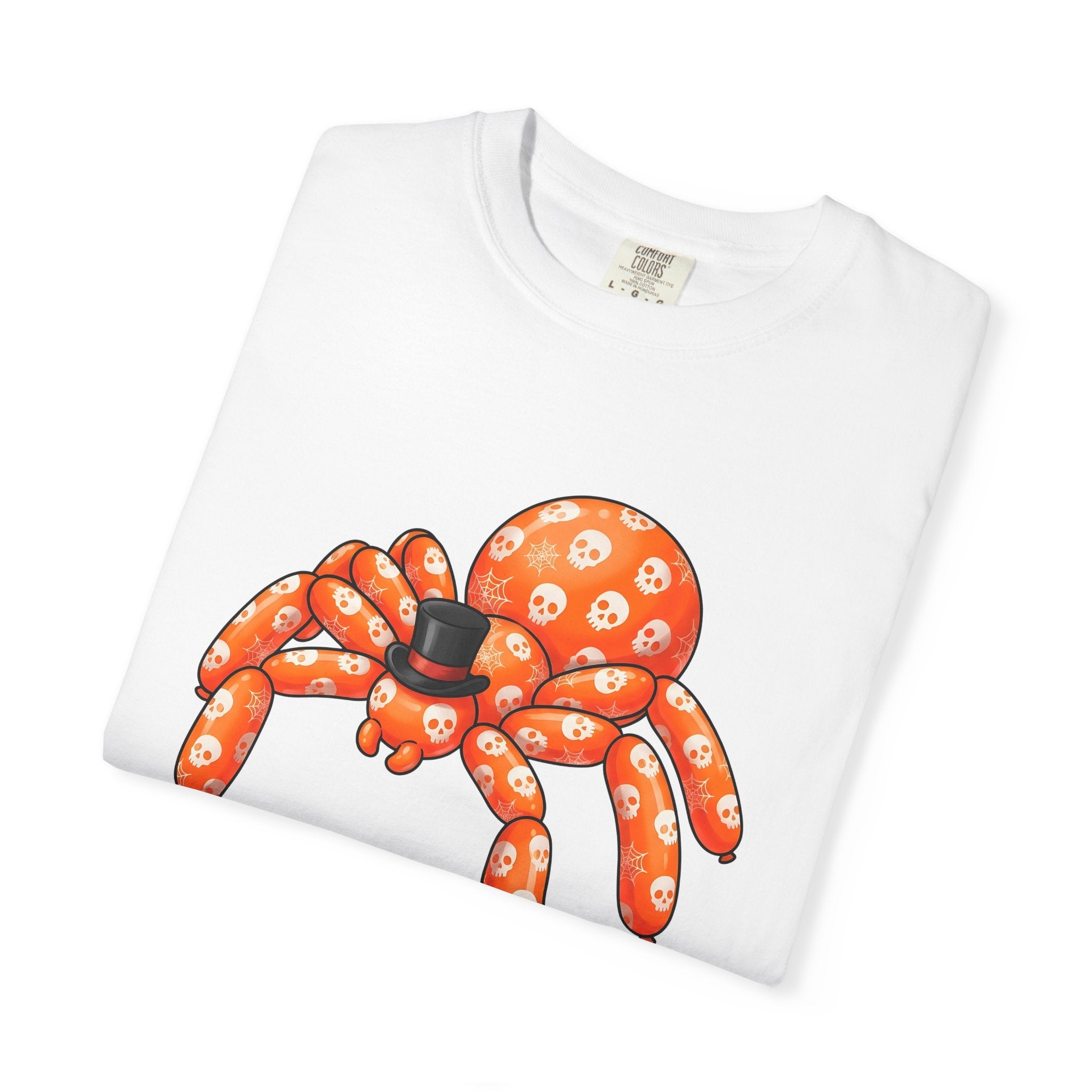 Balloon Spider Shirt Halloween Ghost Gift Women Line Art Tee Spiderweb T-Shirt Horror Fan Minimalist Tshirt Specter Graphic Mascot Dress Hat