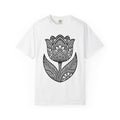 Tulip Flower Shirt Easter Floral Gift Women Boho Tee Tulip T-Shirt Easter Fan Bouquet Tshirt Floral Graphic Folk Art Mandala Tshirt