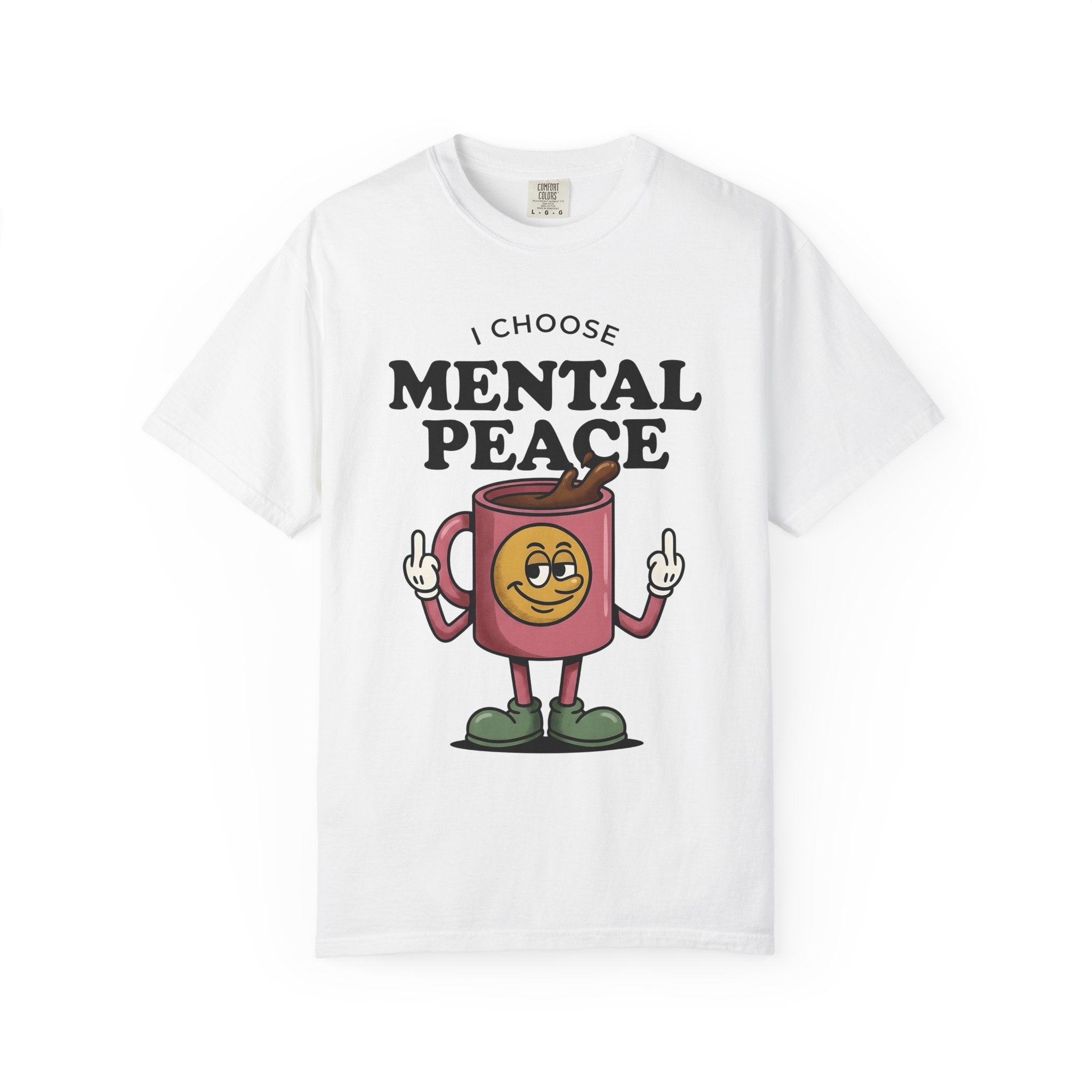 Hot Coffee Character Shirt Coffee Gag Gift Women Line Art Tee Coffee T-Shirt Coffee Fan Minimalist Tshirt Prank Graphic Old School Smile