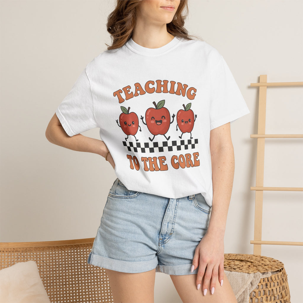 Cheerful Apples Shirt Teacher Thanks Gift Women Sweet Tee Apples T-Shirt Educator Enthusiast Cute Tshirt Appreciation Graphic Old School