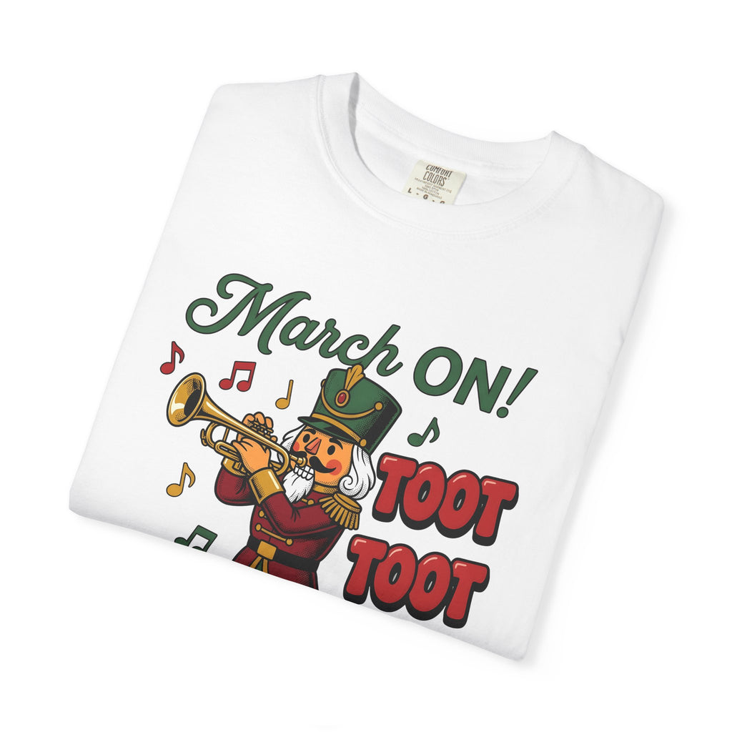 Nutcracker Soldier Shirt Christmas Sound Gift Women Caricature Tee Toy Soldier T-Shirt Xmas Fan Christmas Cartoon Tshirt Audio Graphic Old