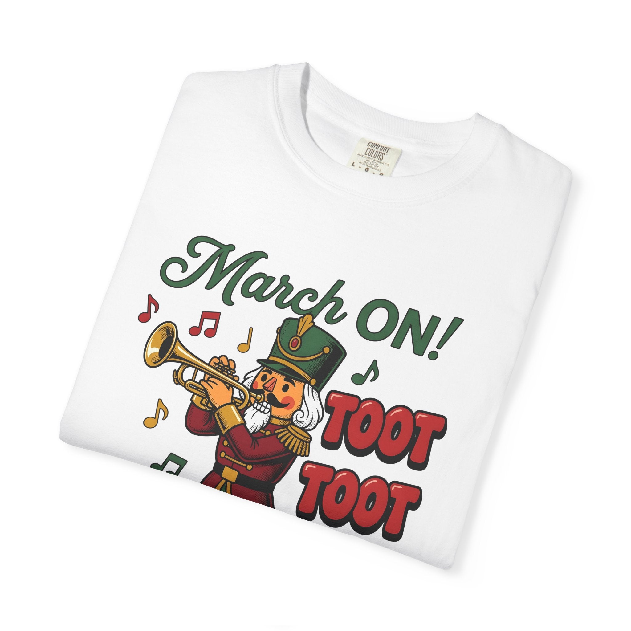 Nutcracker Soldier Shirt Christmas Sound Gift Women Caricature Tee Toy Soldier T-Shirt Xmas Fan Christmas Cartoon Tshirt Audio Graphic Old