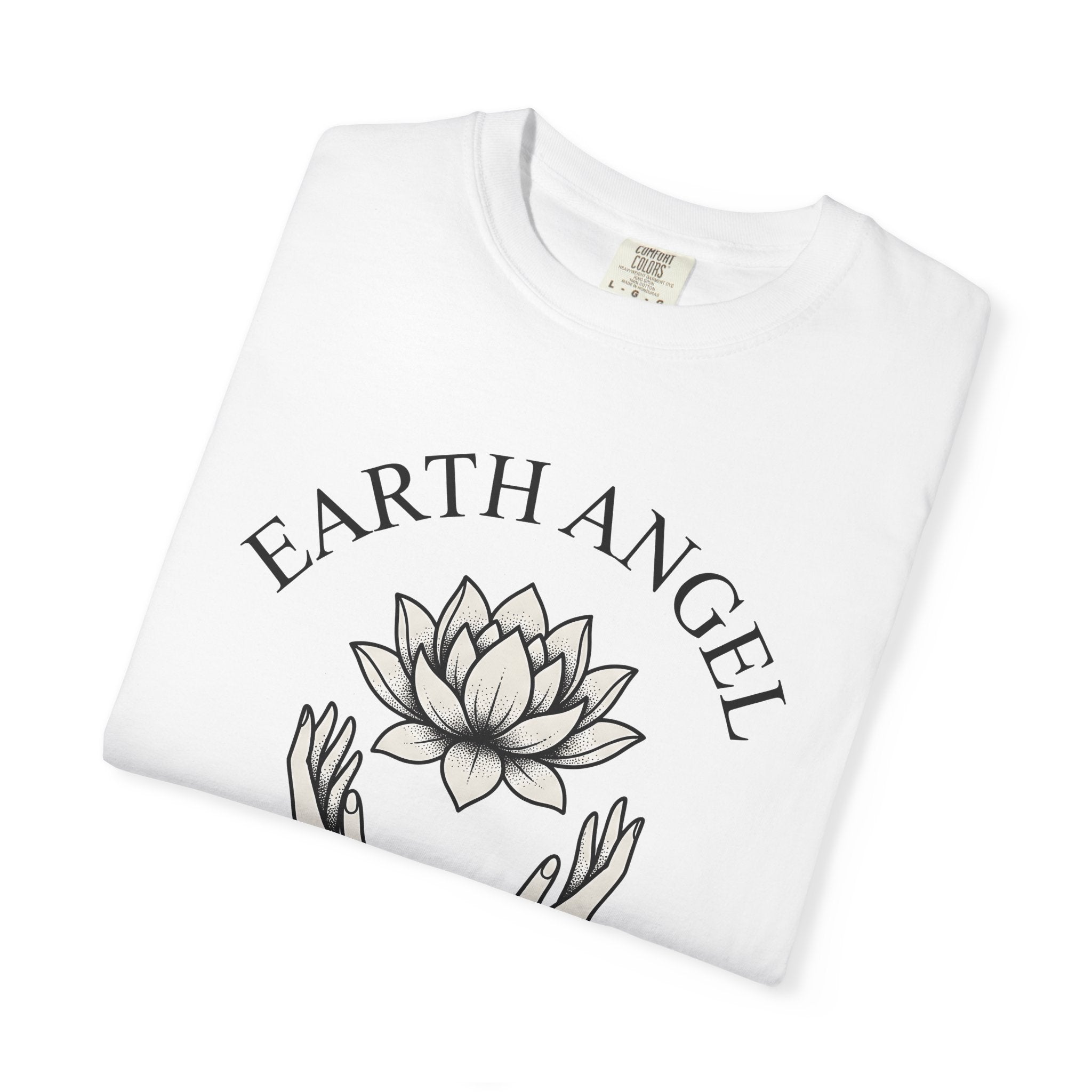 Lotus Hands Shirt Boho Chic Yoga Gift Women Minimalist Tee Mudra T-Shirt Bohemian Enthusiast Simple Tshirt Meditation Graphic Sleek Petals